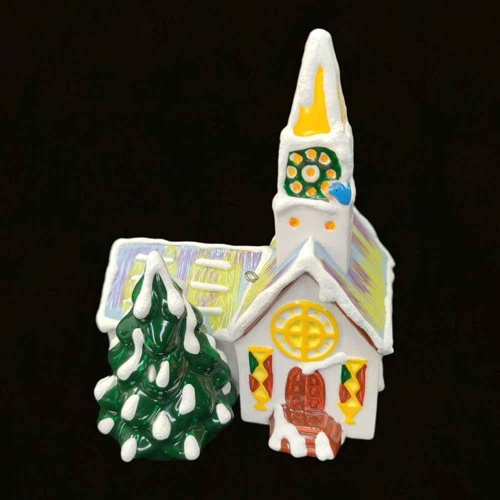 Department 56 Classic Ornament Steepled Church Ornament 1979 Snow Village Vtg